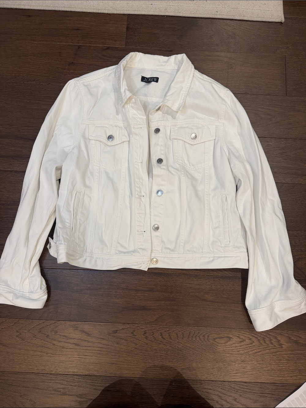 J. Crew Cream White Denim Jacket Size XL - C30-091